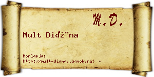 Mult Diána névjegykártya